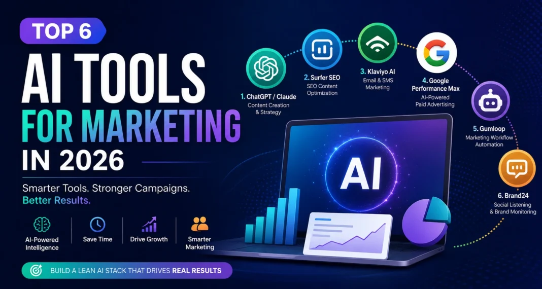The Top 6 AI Tools for Marketing in 2026